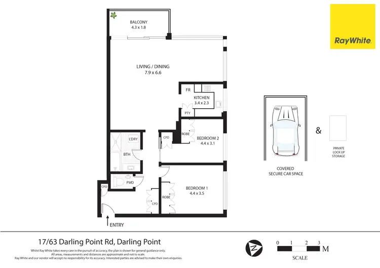 Floorplan of Homely apartment listing, 17/63 Darling Point Road, Darling Point NSW 2027