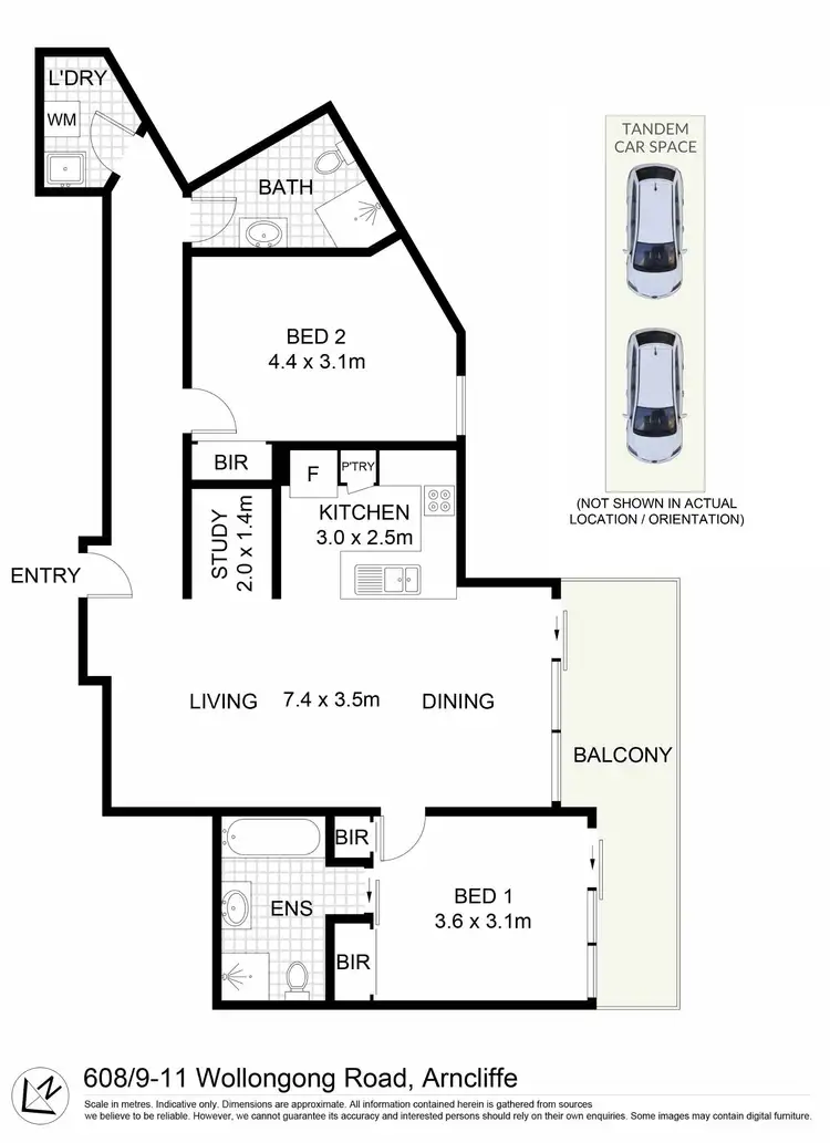 Floorplan of Homely apartment listing, 608/9-11 Wollongong Road, Arncliffe NSW 2205