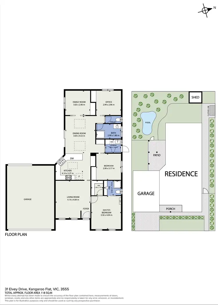 Floorplan of Homely house listing, 31 Elvey Drive, Kangaroo Flat VIC 3555