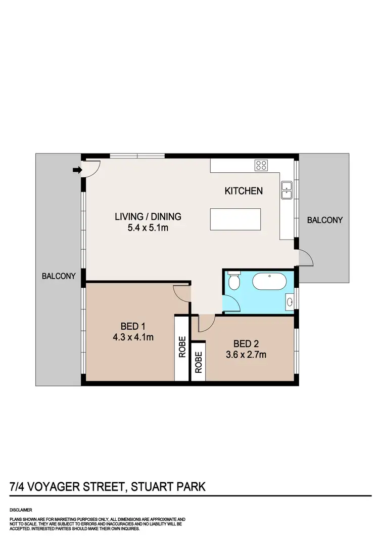 Floorplan of Homely unit listing, 7/4 Voyager Street, Stuart Park NT 820