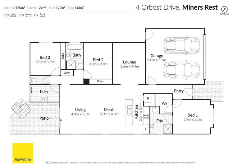Floorplan of Homely house listing, 4 Orbost Drive, Miners Rest VIC 3352