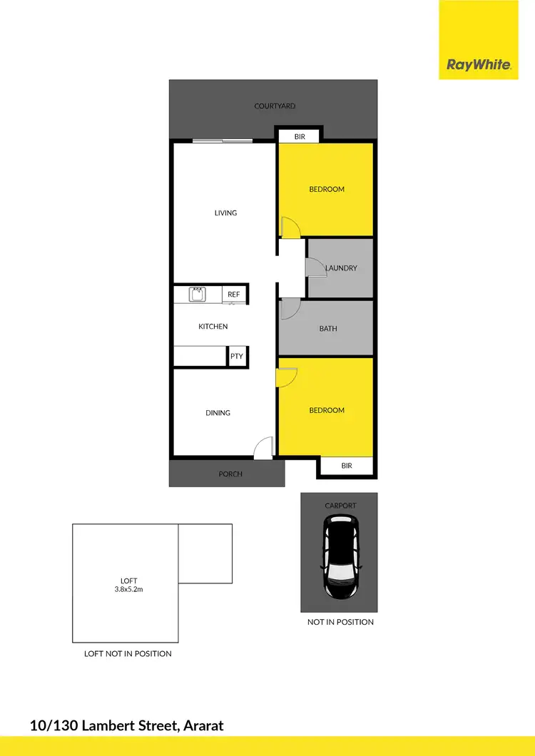 Floorplan of Homely unit listing, 10/130 Lambert Street, Ararat VIC 3377