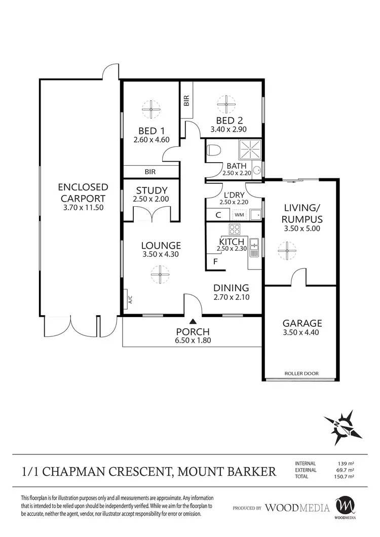 Floorplan of Homely house listing, 1/1 Chapman Crescent, Mount Barker SA 5251