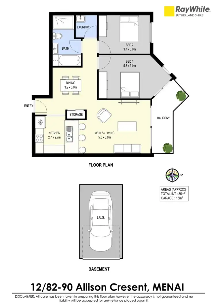 Floorplan of Homely unit listing, 12/82-90 Allison Crescent, Menai NSW 2234