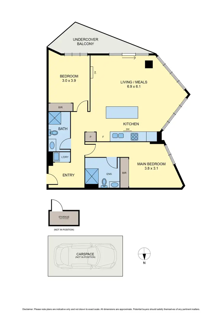 Floorplan of Homely apartment listing, 306A/21 Pentridge Boulevard, Coburg VIC 3058