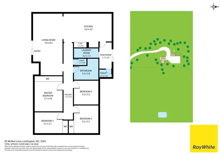 Floorplan of Homely rural property listing, 83 McNair Lane, Lockington VIC 3563