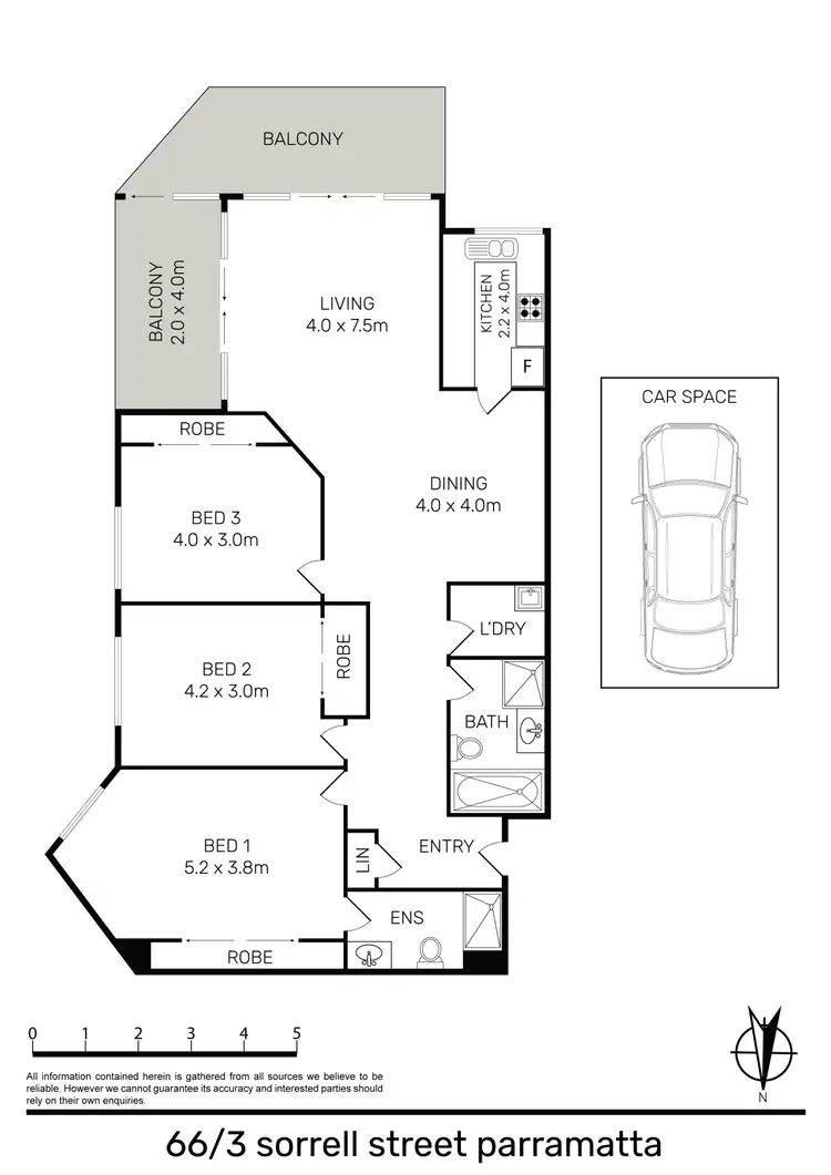 Floorplan of Homely apartment listing, 66/3 Sorrell Street, Parramatta NSW 2150