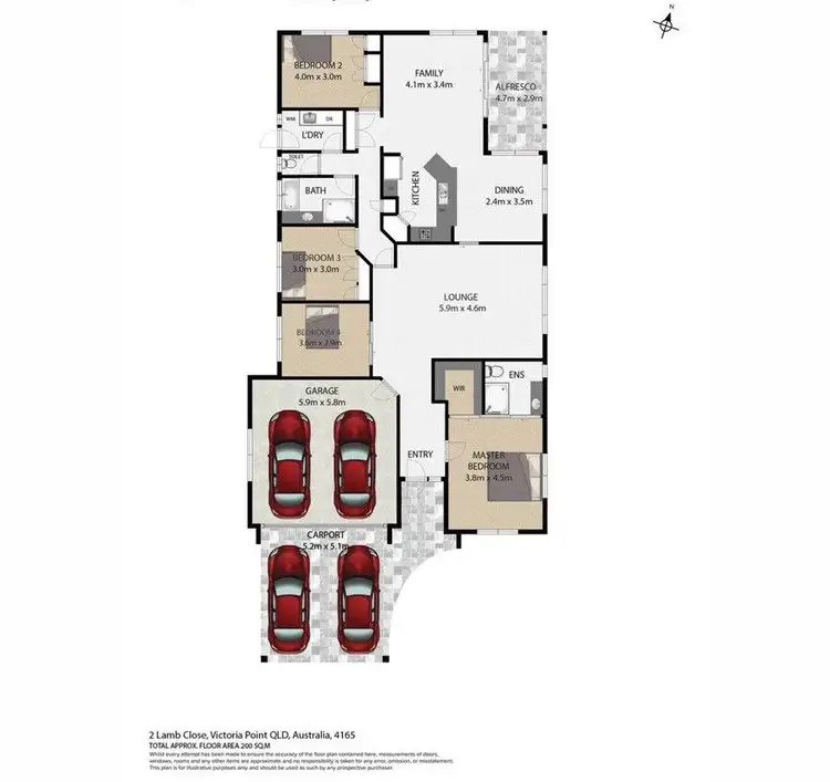 Floorplan of Homely house listing, 2 Lamb Close, Victoria Point QLD 4165