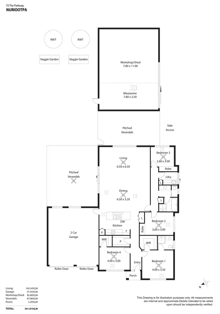 Floorplan of Homely house listing, 73 The Parkway, Nuriootpa SA 5355