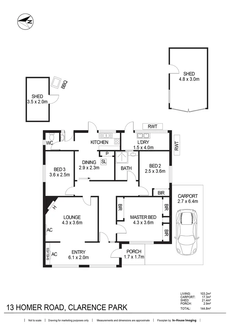 Floorplan of Homely house listing, 13 Homer Road, Clarence Park SA 5034
