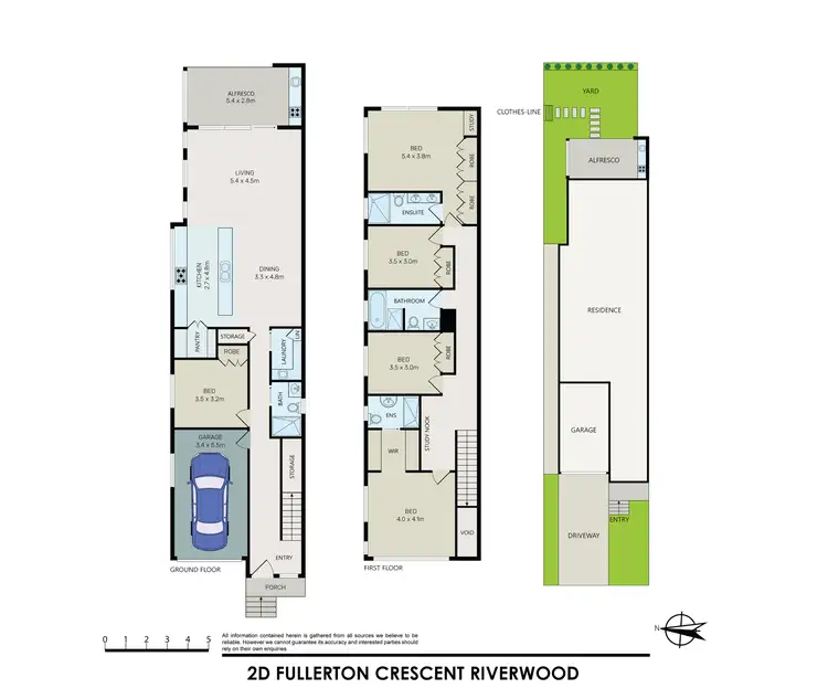 Floorplan of Homely semi-detached listing, 2D Fullerton Crescent, Riverwood NSW 2210