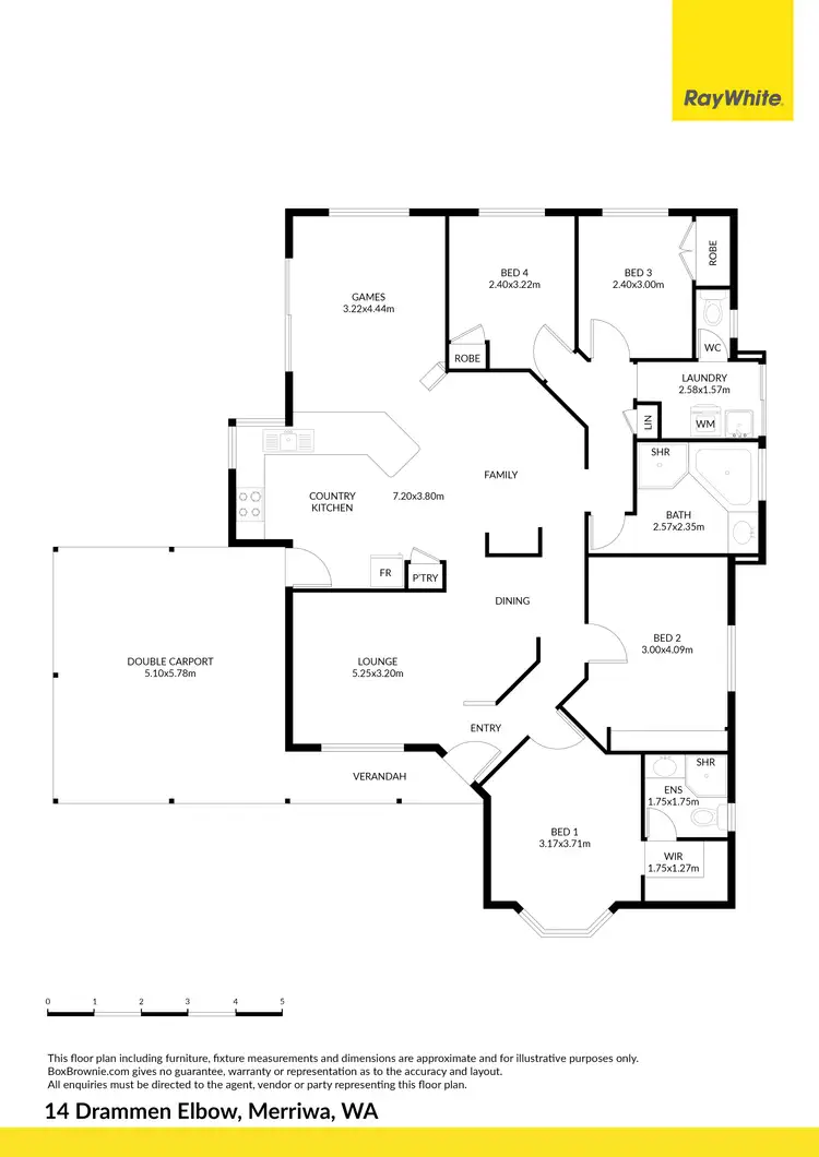 Floorplan of Homely house listing, 14 Drammen Elbow, Merriwa WA 6030