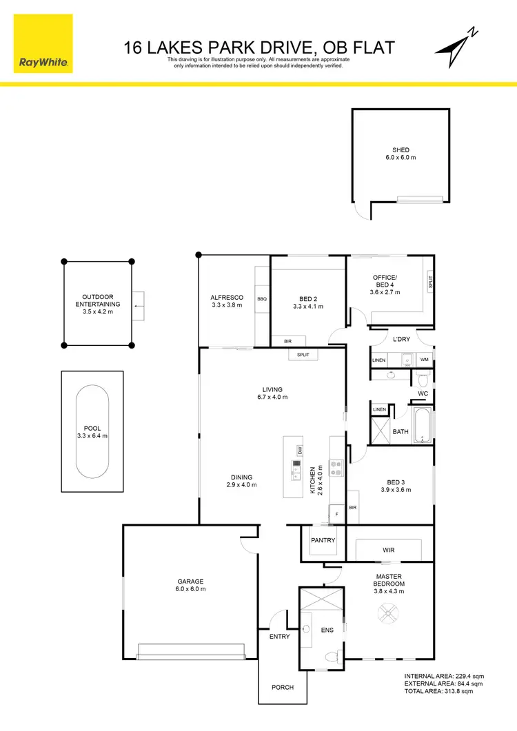 Floorplan of Homely house listing, 16 Lakes Park Drive, Ob Flat SA 5291