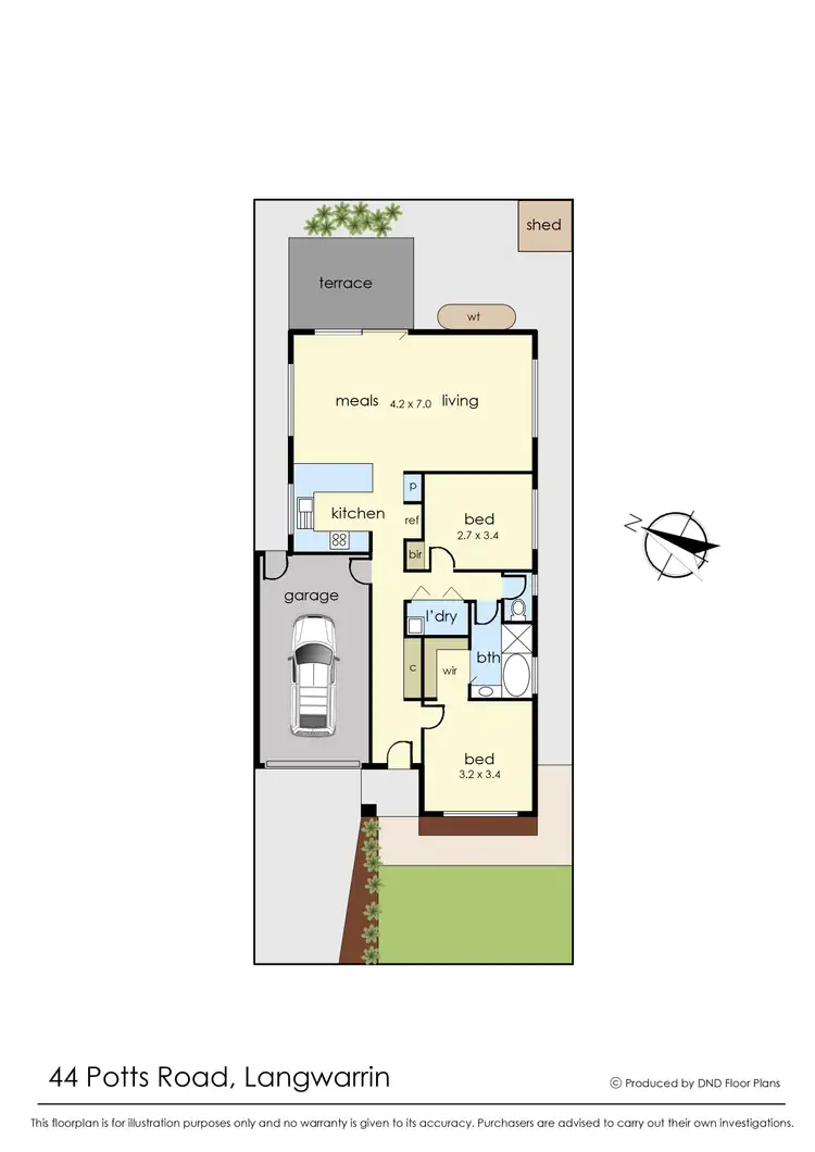 Floorplan of Homely unit listing, 44 Potts Road, Langwarrin VIC 3910