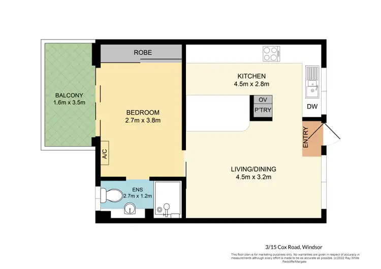 Floorplan of Homely unit listing, 3/15 Cox Road, Windsor QLD 4030