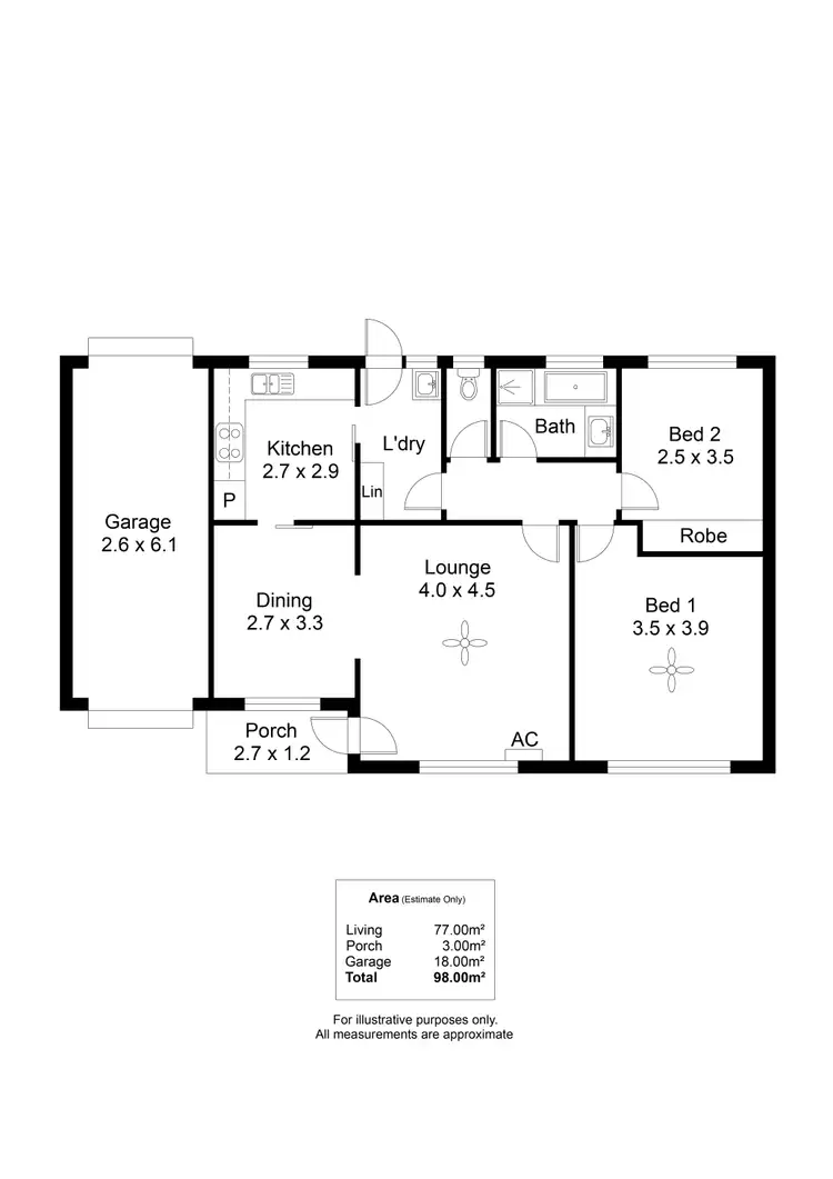 Floorplan of Homely unit listing, 4/41 Willimott Street, Ethelton SA 5015