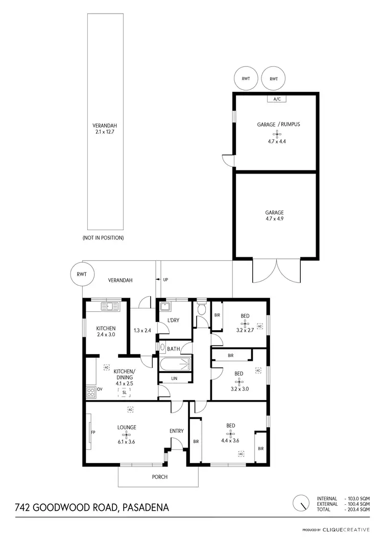 Floorplan of Homely house listing, 742 Goodwood Road, Pasadena SA 5042