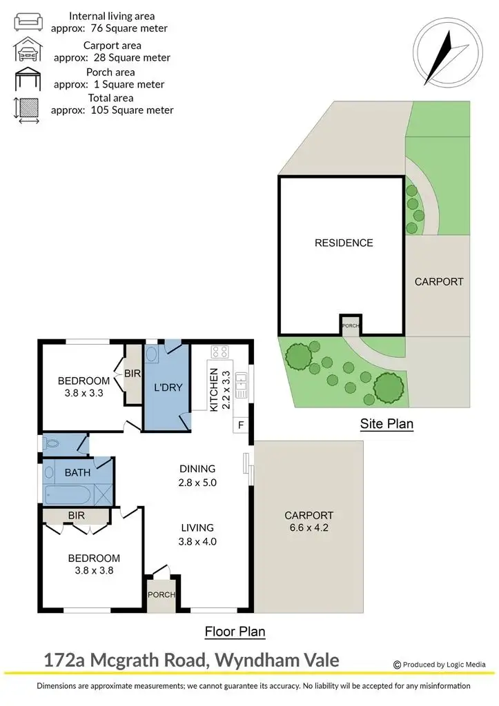 Floorplan of Homely unit listing, 172A Mcgrath Road, Wyndham Vale VIC 3024