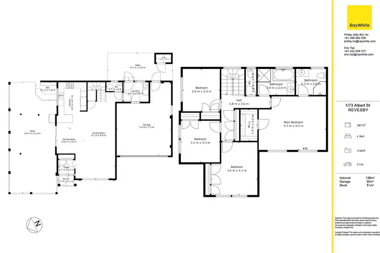 Floorplan of Homely townhouse listing, 1/73 Albert Street, Revesby NSW 2212
