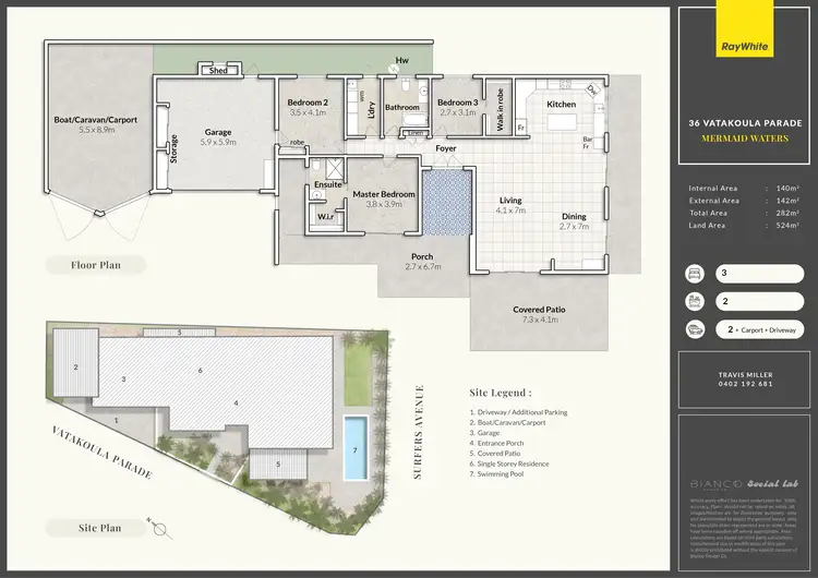 Floorplan of Homely house listing, 36 Vatakoula Parade, Mermaid Waters QLD 4218