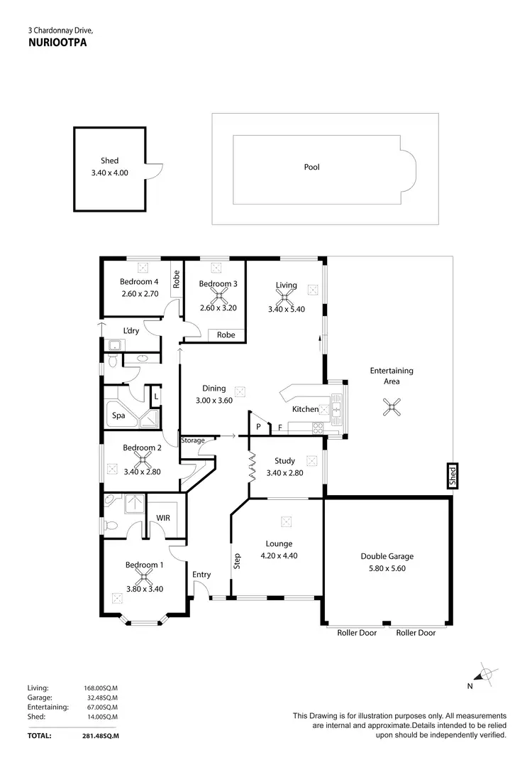 Floorplan of Homely house listing, 3 Chardonnay Drive, Nuriootpa SA 5355