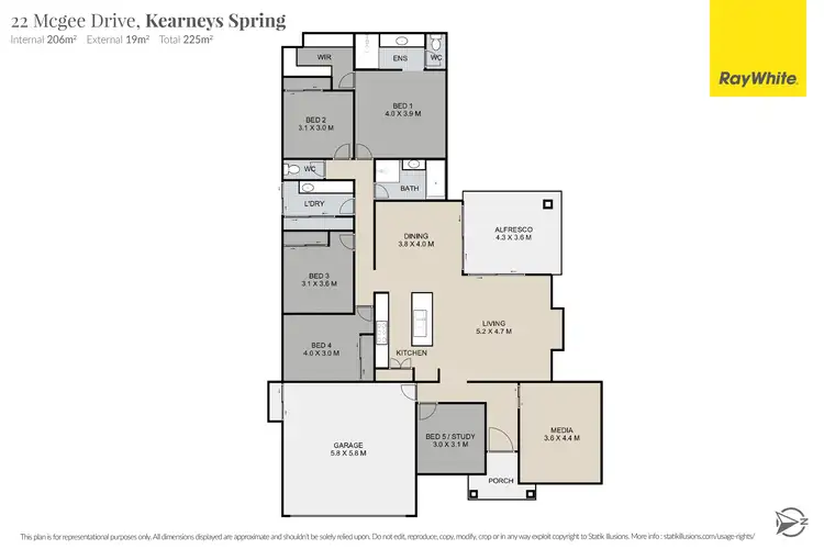 Floorplan of Homely house listing, 22 Mcgee Drive, Kearneys Spring QLD 4350
