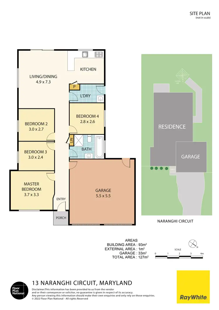 Floorplan of Homely house listing, 13 Naranghi Circuit, Maryland NSW 2287
