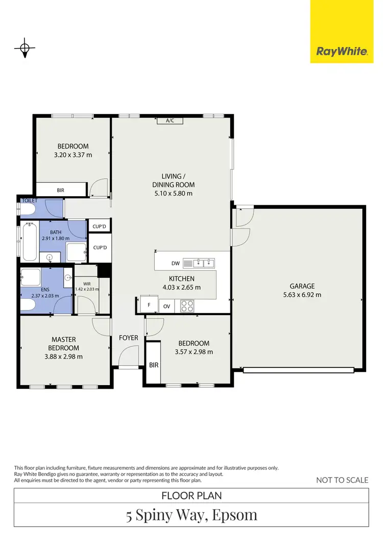 Floorplan of Homely house listing, 5 Spiny Way, Epsom VIC 3551