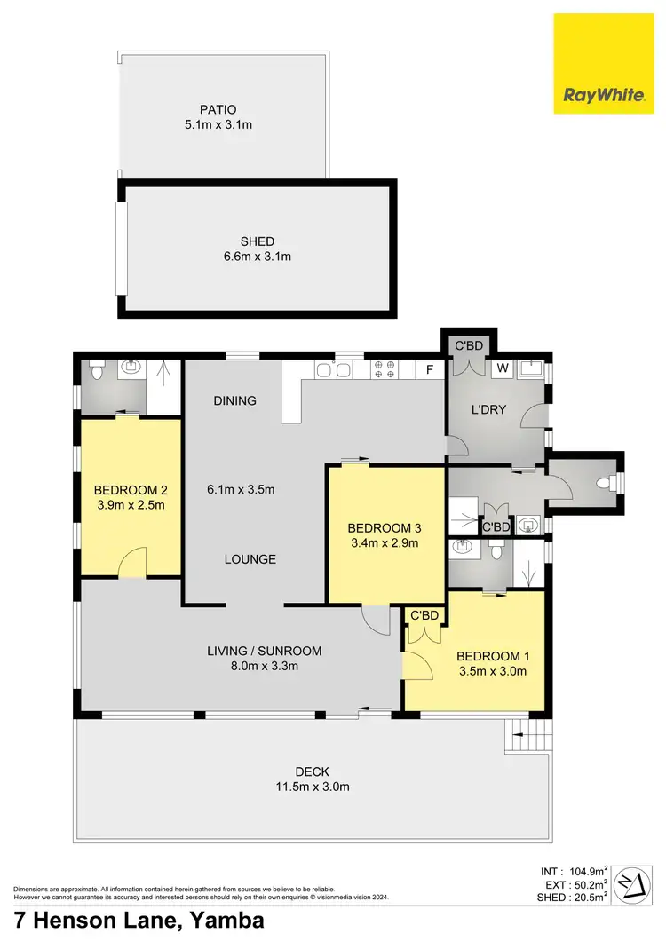 Floorplan of Homely house listing, 7 Henson Lane, Yamba NSW 2464