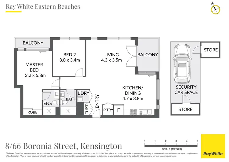 Floorplan of Homely apartment listing, 8/66 Boronia Street, Kensington NSW 2033