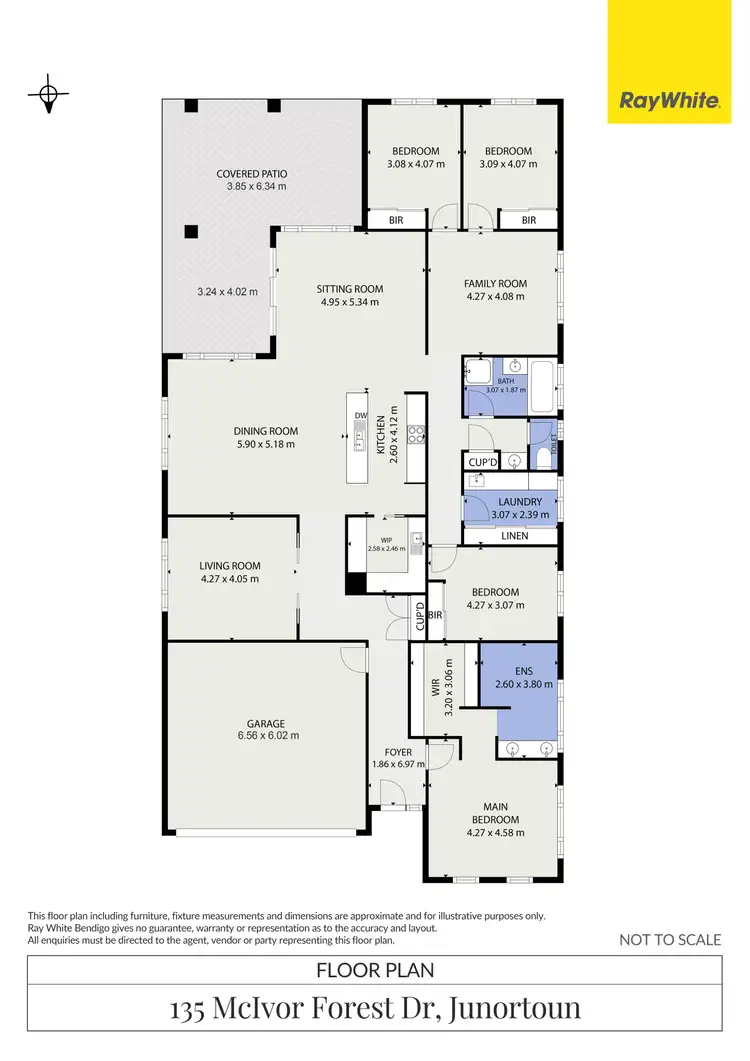 Floorplan of Homely house listing, 135 Mcivor Forest Drive, Junortoun VIC 3551