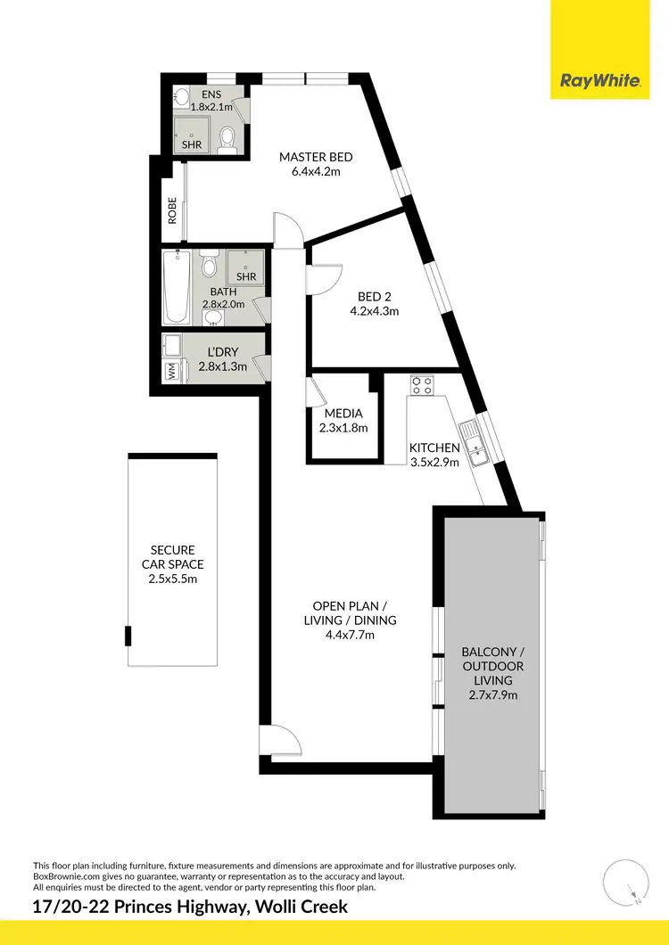 Floorplan of Homely apartment listing, 17/20-22 Princes Highway, Wolli Creek NSW 2205