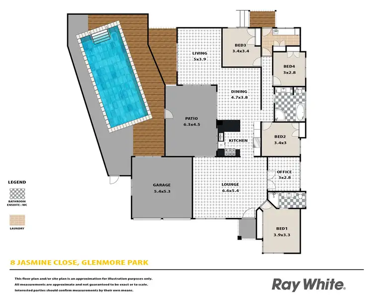 Floorplan of Homely house listing, 8 Jasmine Close, Glenmore Park NSW 2745