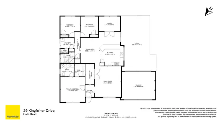 Floorplan of Homely house listing, 26 Kingfisher Drive, Halls Head WA 6210