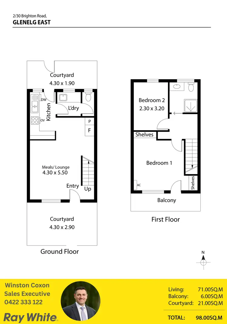 Floorplan of Homely house listing, 2/30 Brighton Road, Glenelg East SA 5045