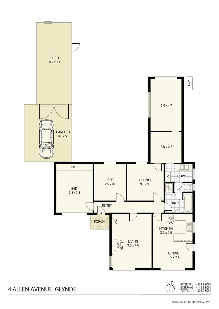 Floorplan of Homely house listing, 4 Allen Avenue, Glynde SA 5070