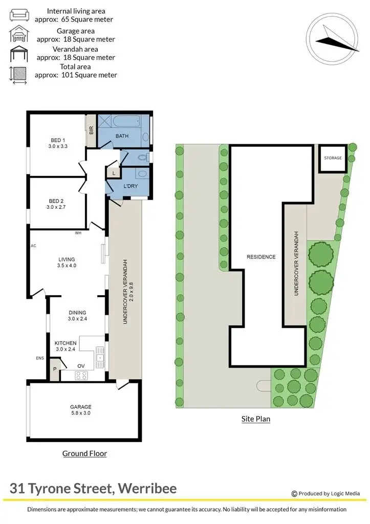 Floorplan of Homely unit listing, 3/1 Tyrone Street, Werribee VIC 3030