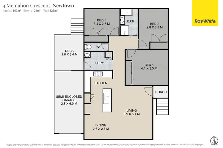 Floorplan of Homely house listing, 4 Mcmahon Crescent, Newtown QLD 4350