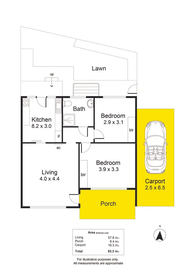 Floorplan of Homely unit listing, 1/3 Letchford Street, Bedford Park SA 5042