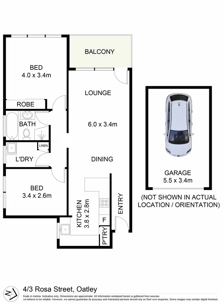 Floorplan of Homely apartment listing, 4/3 Rosa Street, Oatley NSW 2223