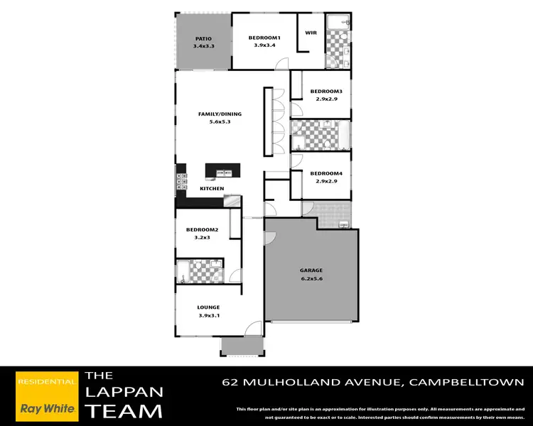 Floorplan of Homely house listing, 62 Mulholland Avenue, Campbelltown NSW 2560