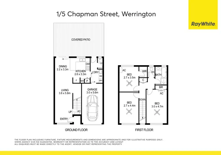 Floorplan of Homely townhouse listing, 1/5 Chapman Street, Werrington NSW 2747