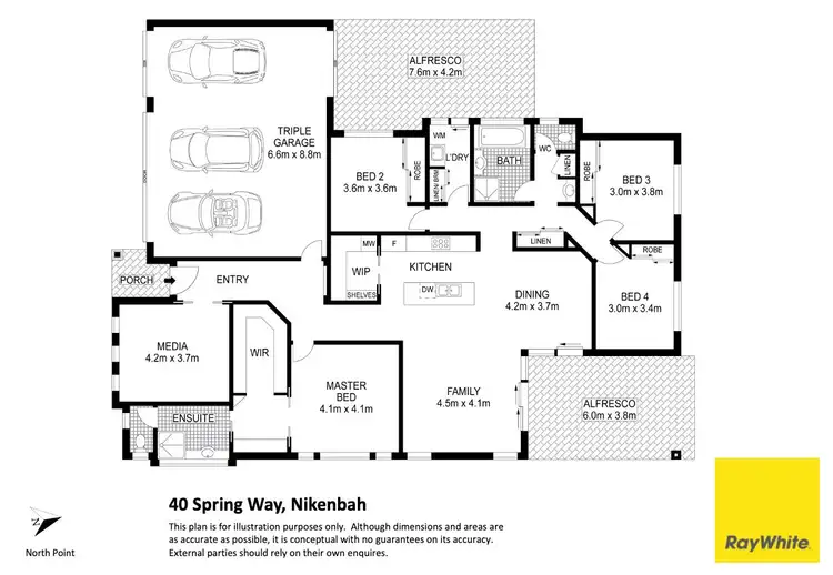 Floorplan of Homely house listing, 40 Spring Way, Nikenbah QLD 4655