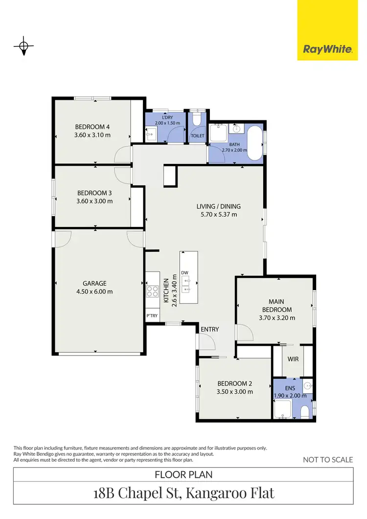 Floorplan of Homely house listing, 18B Chapel Street, Kangaroo Flat VIC 3555