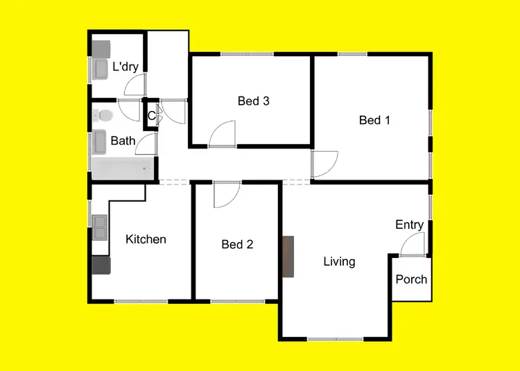 Floorplan of Homely house listing, 1 Kauri Street, Red Cliffs VIC 3496