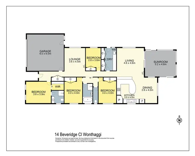 Floorplan of Homely house listing, 14 Beveridge Close, Wonthaggi VIC 3995
