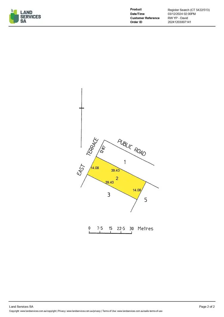 Floorplan of Homely land listing, 36 East Terrace, Wallaroo SA 5556