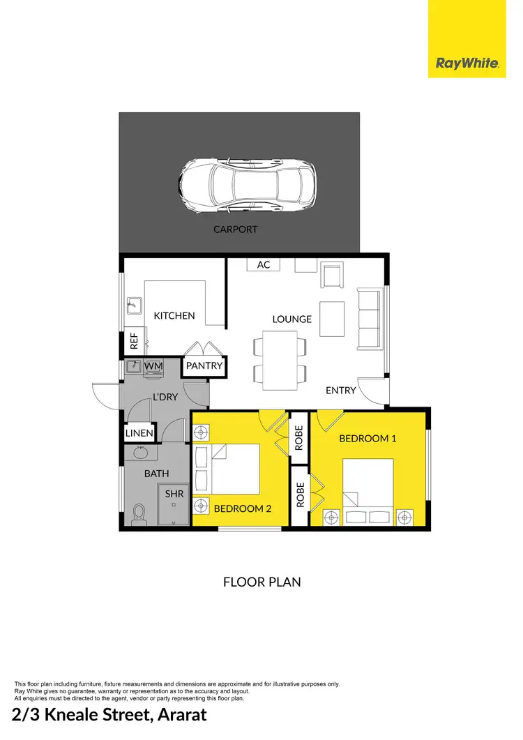 Floorplan of Homely unit listing, 2/3 Kneale Street, Ararat VIC 3377