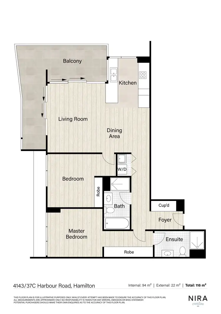 Floorplan of Homely apartment listing, 4143/37C Harbour Road, Hamilton QLD 4007
