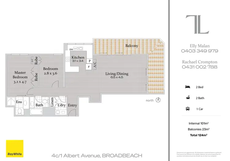 Floorplan of Homely apartment listing, 4C/1 Albert Avenue, Broadbeach QLD 4218